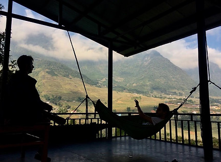Vietnamese mountains from a hammock