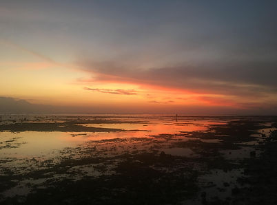 Sunset over a beach in Indonesia