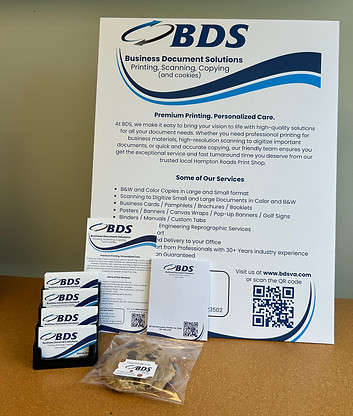 Collection of new BDS marketing materials