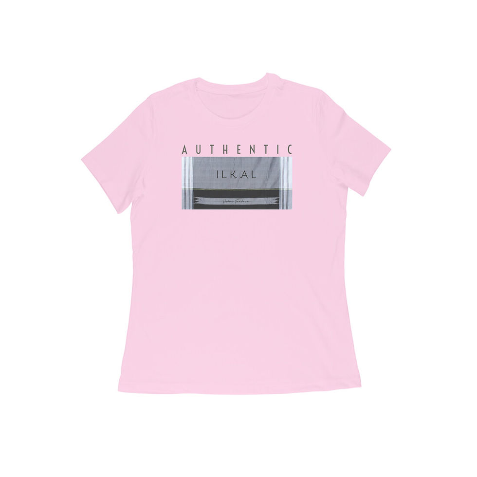 Thumbnail: Authentic Ilkal Grey Women Roundneck