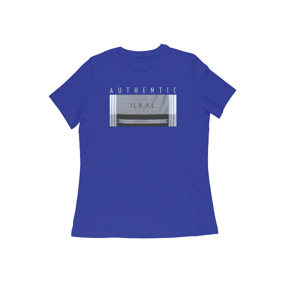 Thumbnail: Authentic Ilkal Grey Women Roundneck