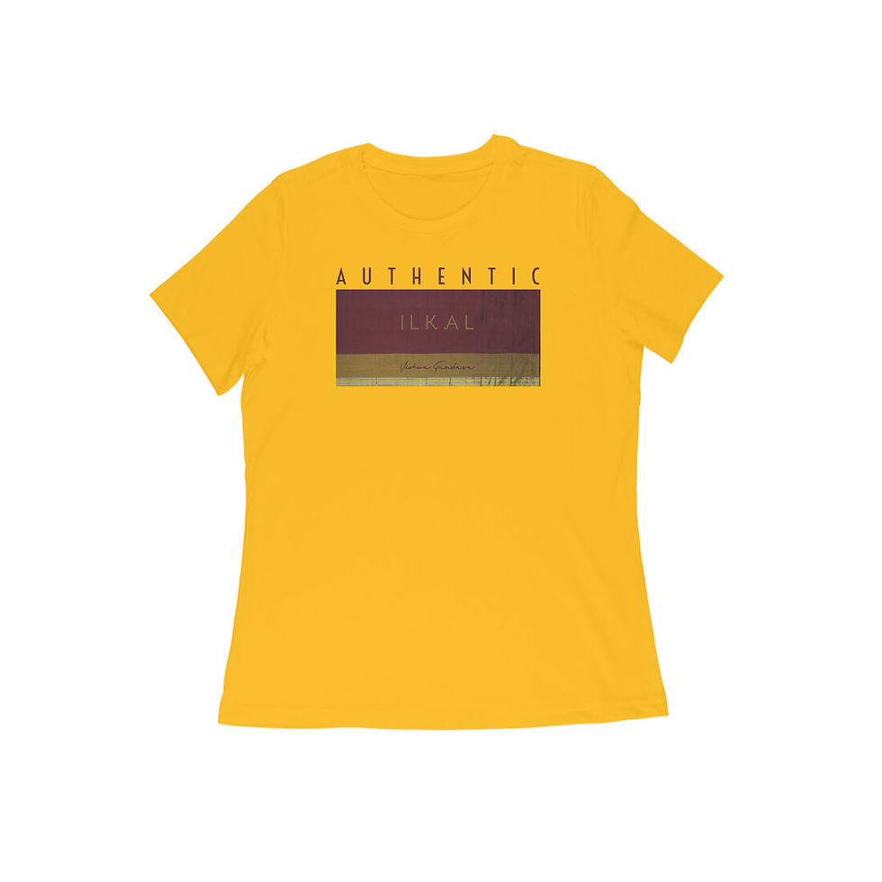 Thumbnail: Authentic Ilkal Maroon Women Roundneck