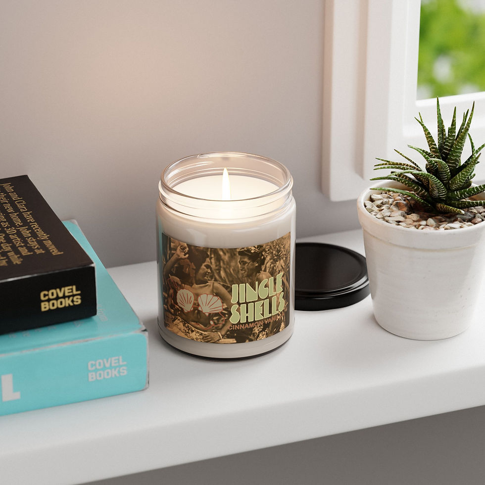Thumbnail: Jingle Shells Scented Soy Candle, Cinnamon Vanilla 9oz