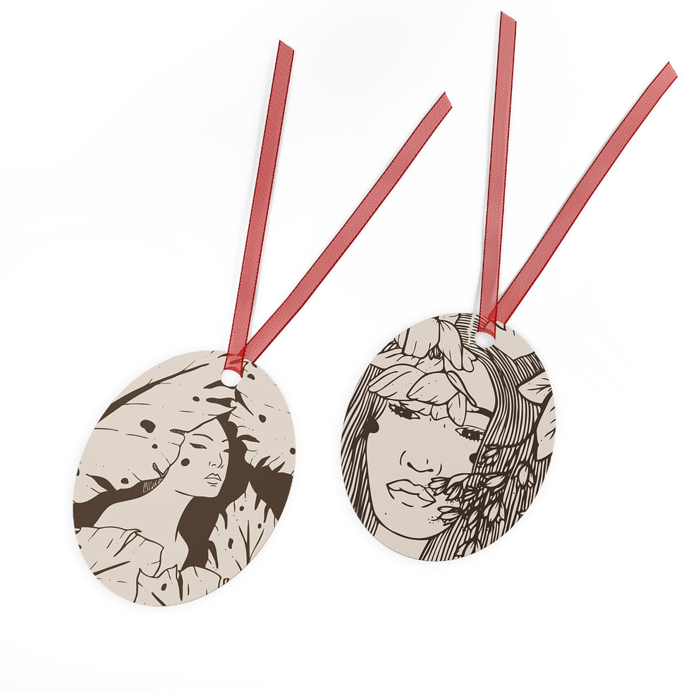 Thumbnail: Florore Double Sided Metal Ornaments