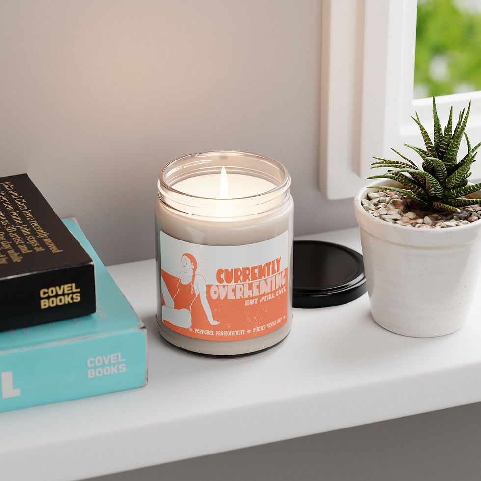Thumbnail: Currently Overheating Scented Soy Candle, Peppered Passionfruit 9oz