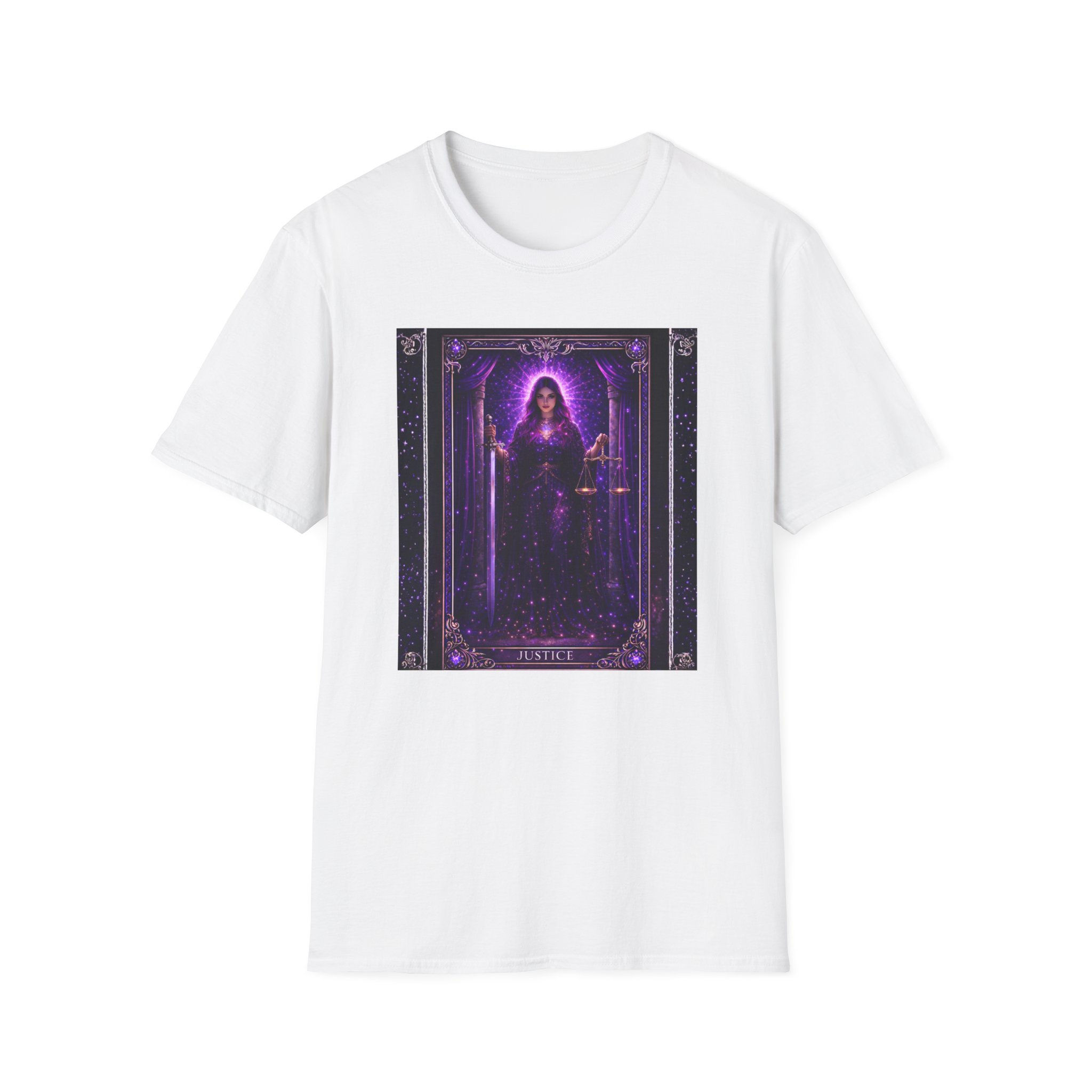 Purple Justice Tarot Card Inspired Ascension Tee Truth, Balance & Karmic Power