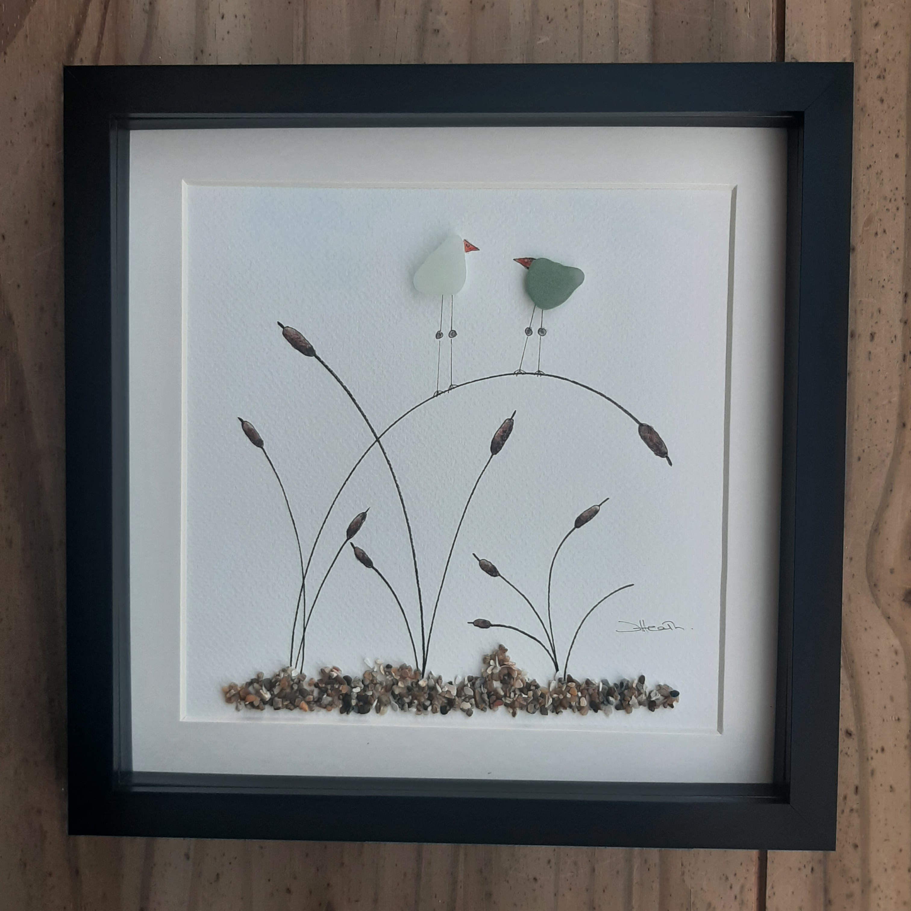 "Minsmere D" - seaglass & shingle picture