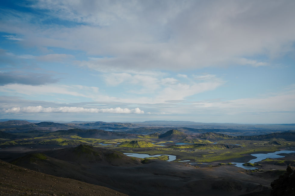 View from Peak Sveinstindur Trekking in Iceland