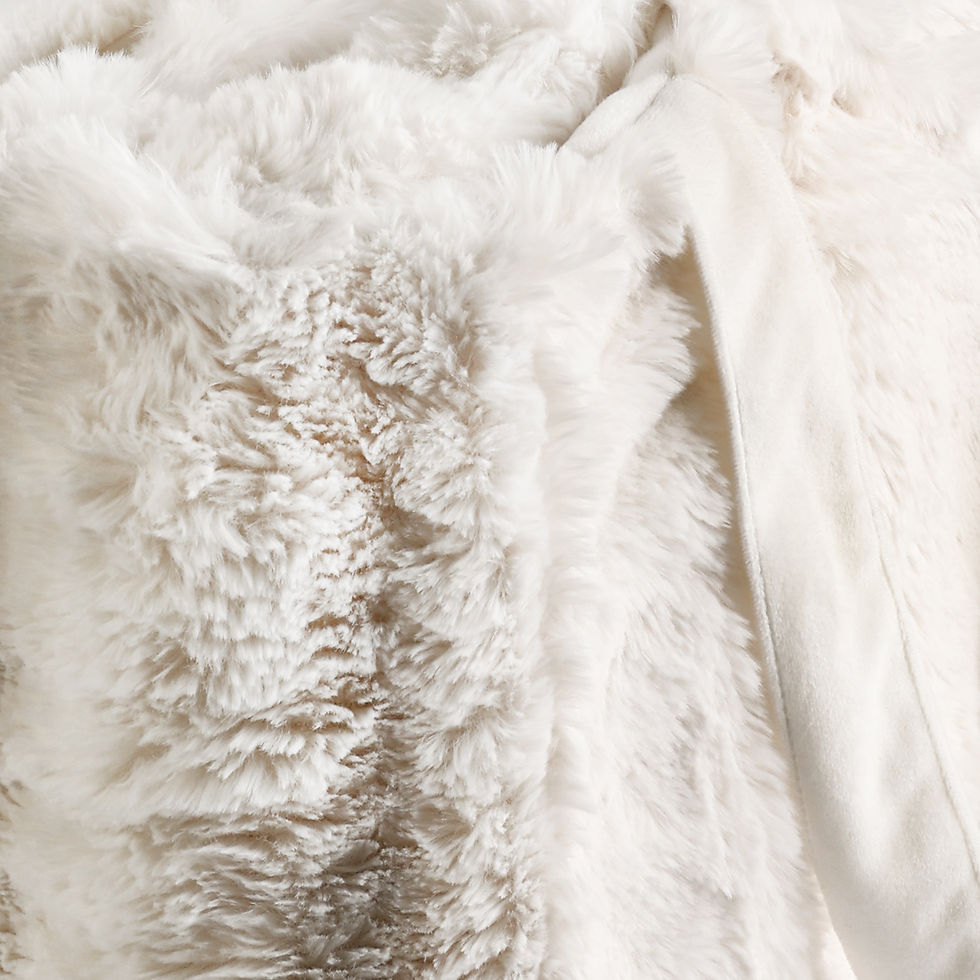 Thumbnail: Life Comfort - Fur Tote Bag - White