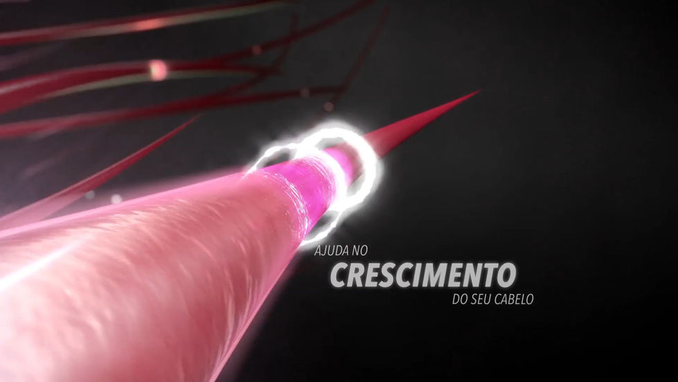 Animação 3D do fio do cabelo