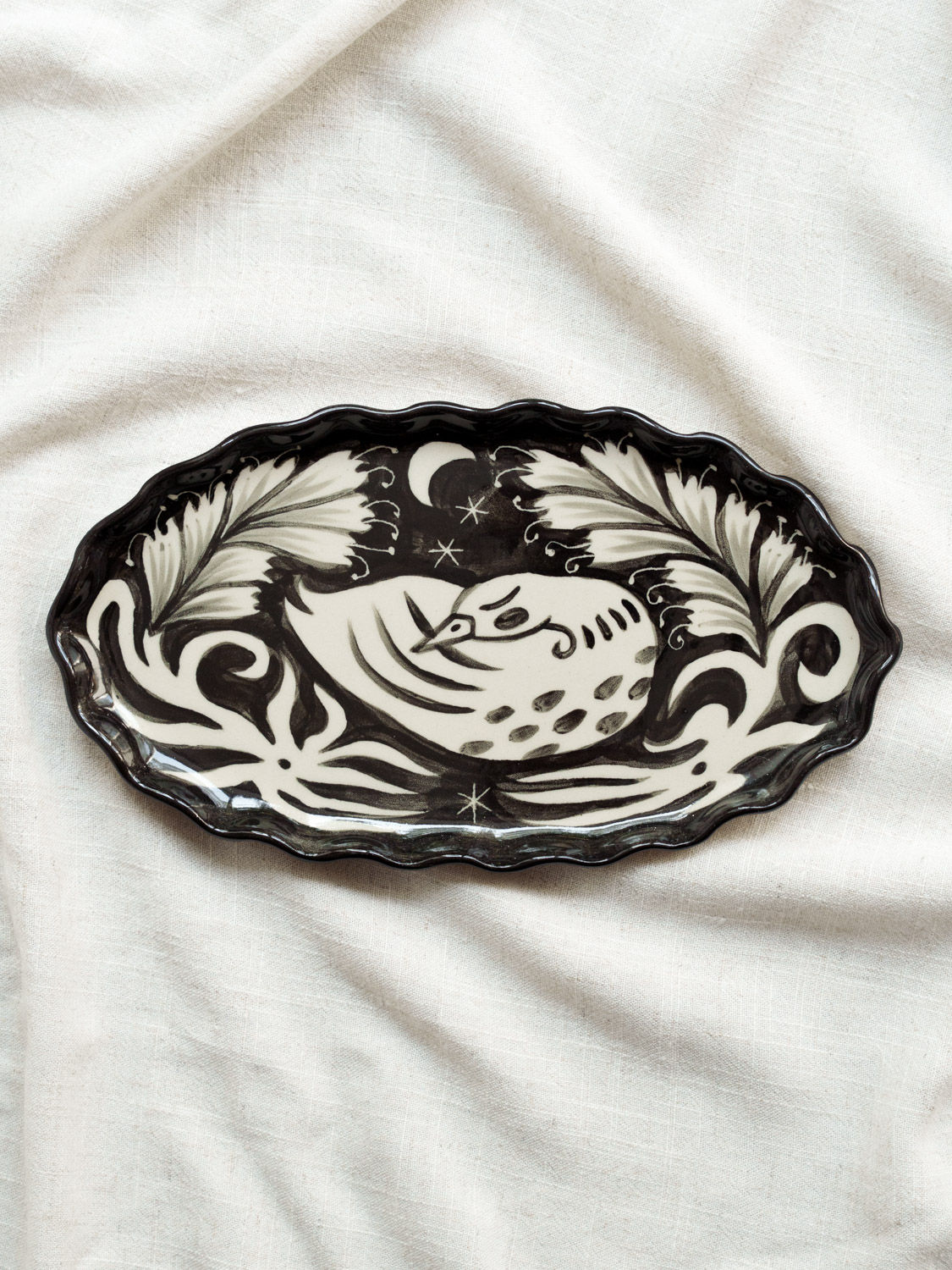 "Sleeping Gosling" platter
