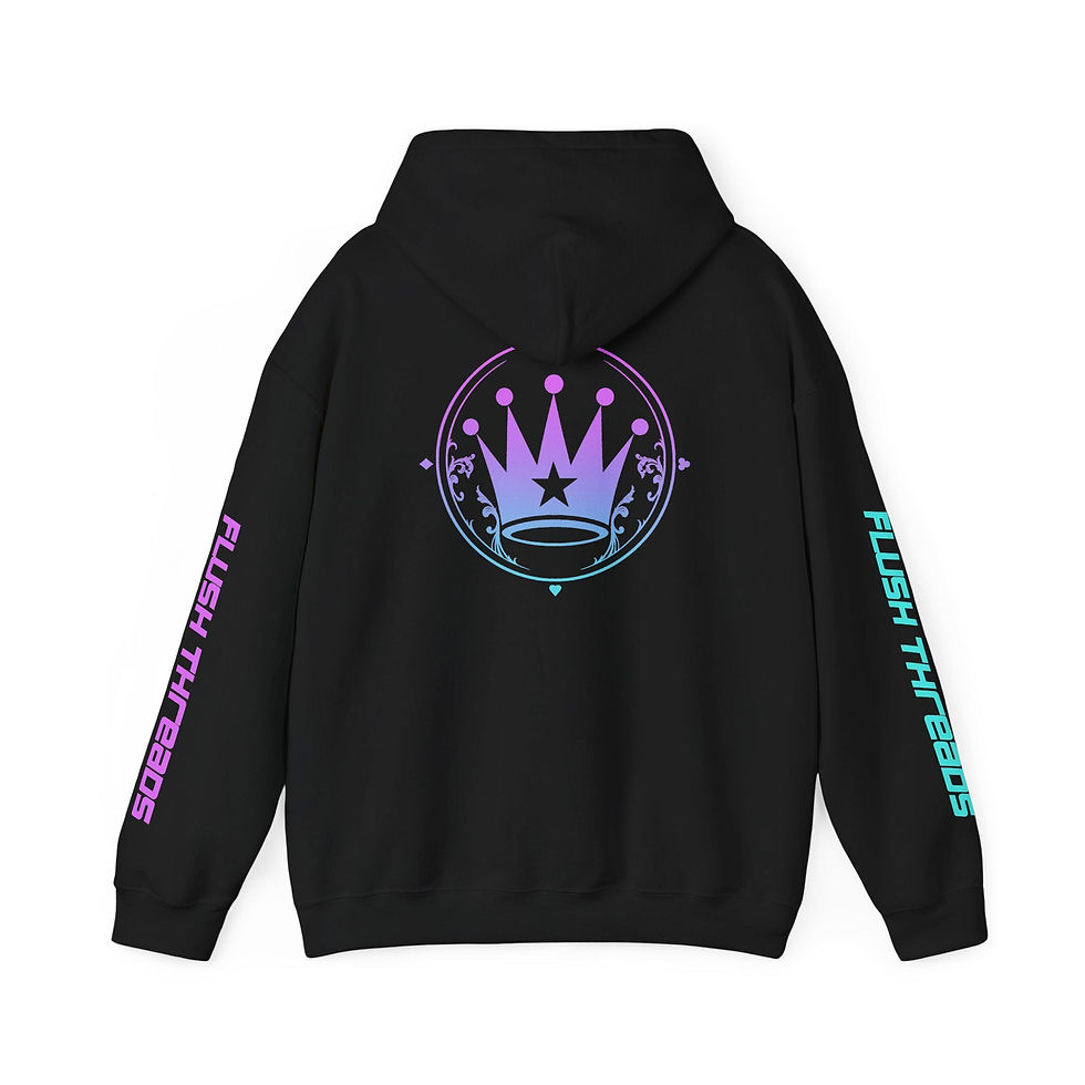 Thumbnail: Wild Child - Flush Threads Neon Pink - Unisex Hoodie
