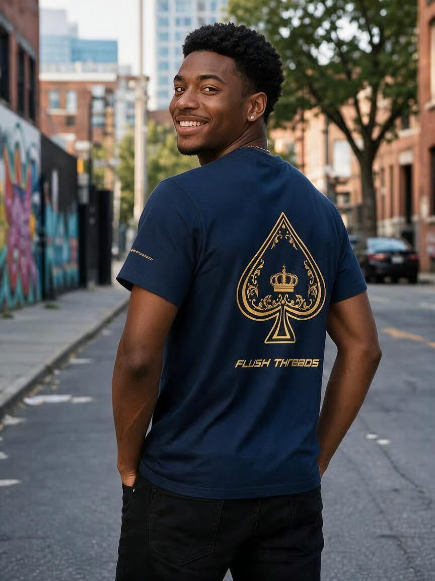 Thumbnail: Spades and Shades - Flush Threads Gold Ember - Unisex Tshirt