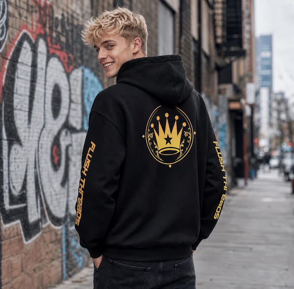 Thumbnail: Wild Child - Flush Threads Gold Ember - Unisex Hoodie