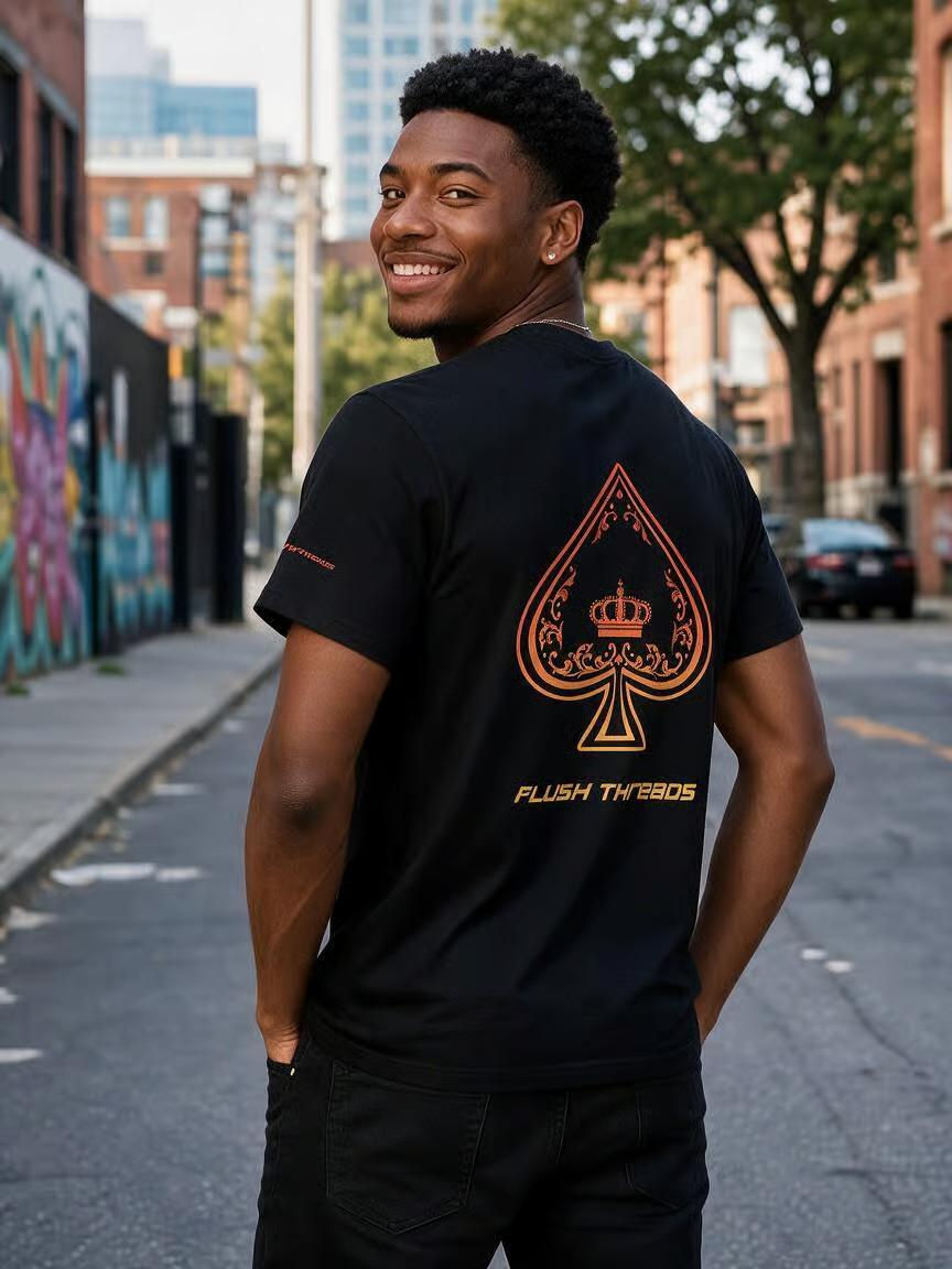 Thumbnail: Spades and Shades - Flush Threads Dark Crimson - Unisex Tshirt