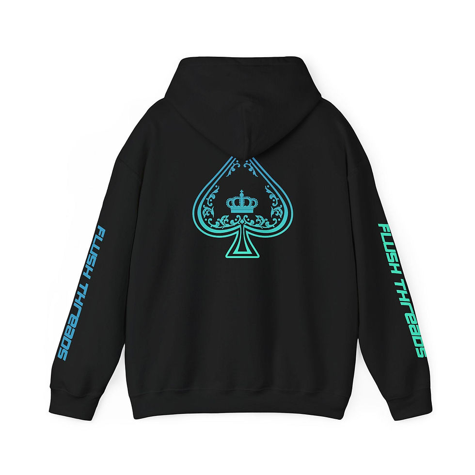 Thumbnail: Spades and Shades - Flush Threads Deep Blue - Unisex Hoodie