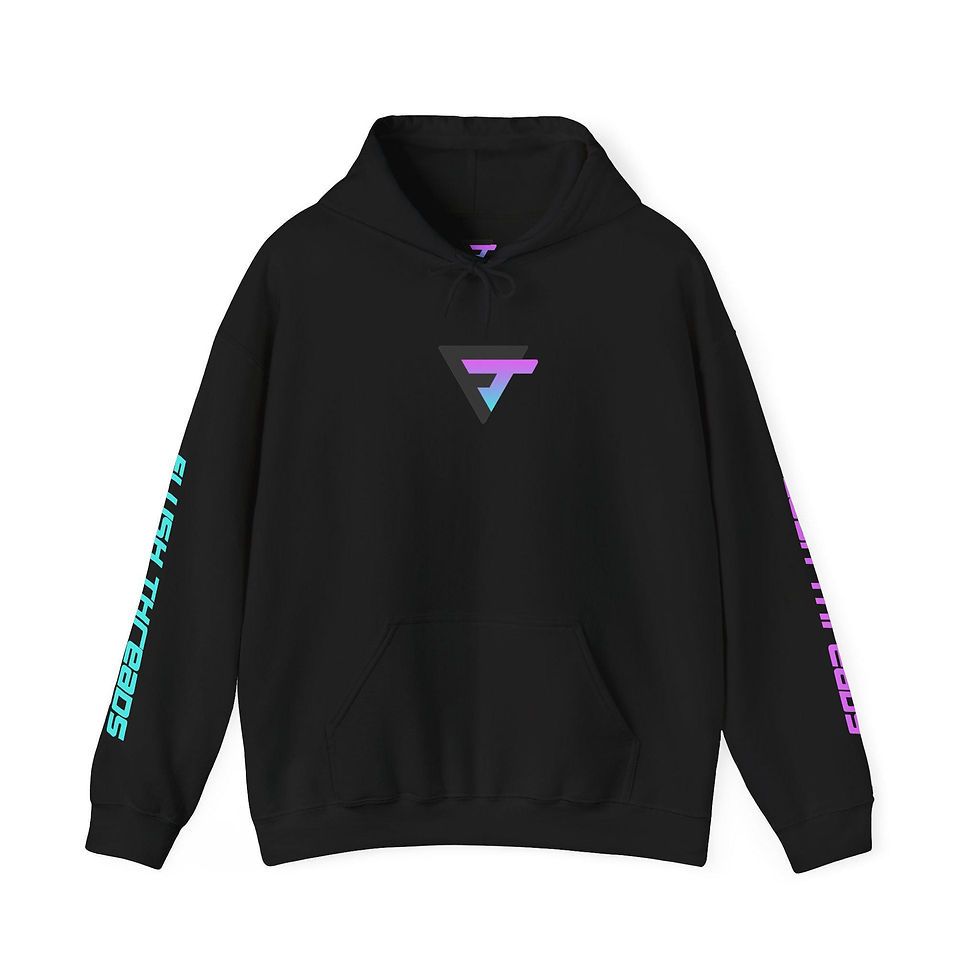 Thumbnail: Hearts and Darts - Flush Threads Neon Pink - Unisex Hoodie