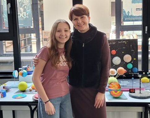 Učenica Katja Horvatin s mentoricom Tamarom Đurđević