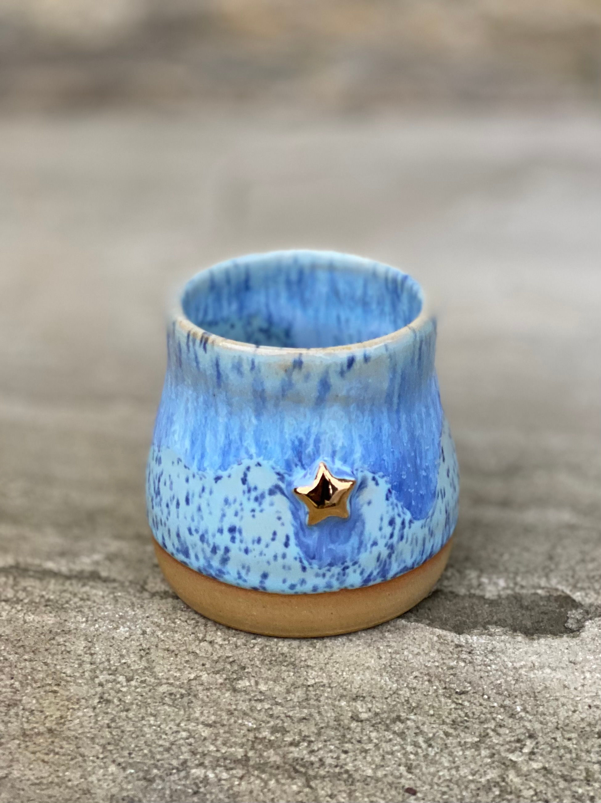 sky blue match strike pot