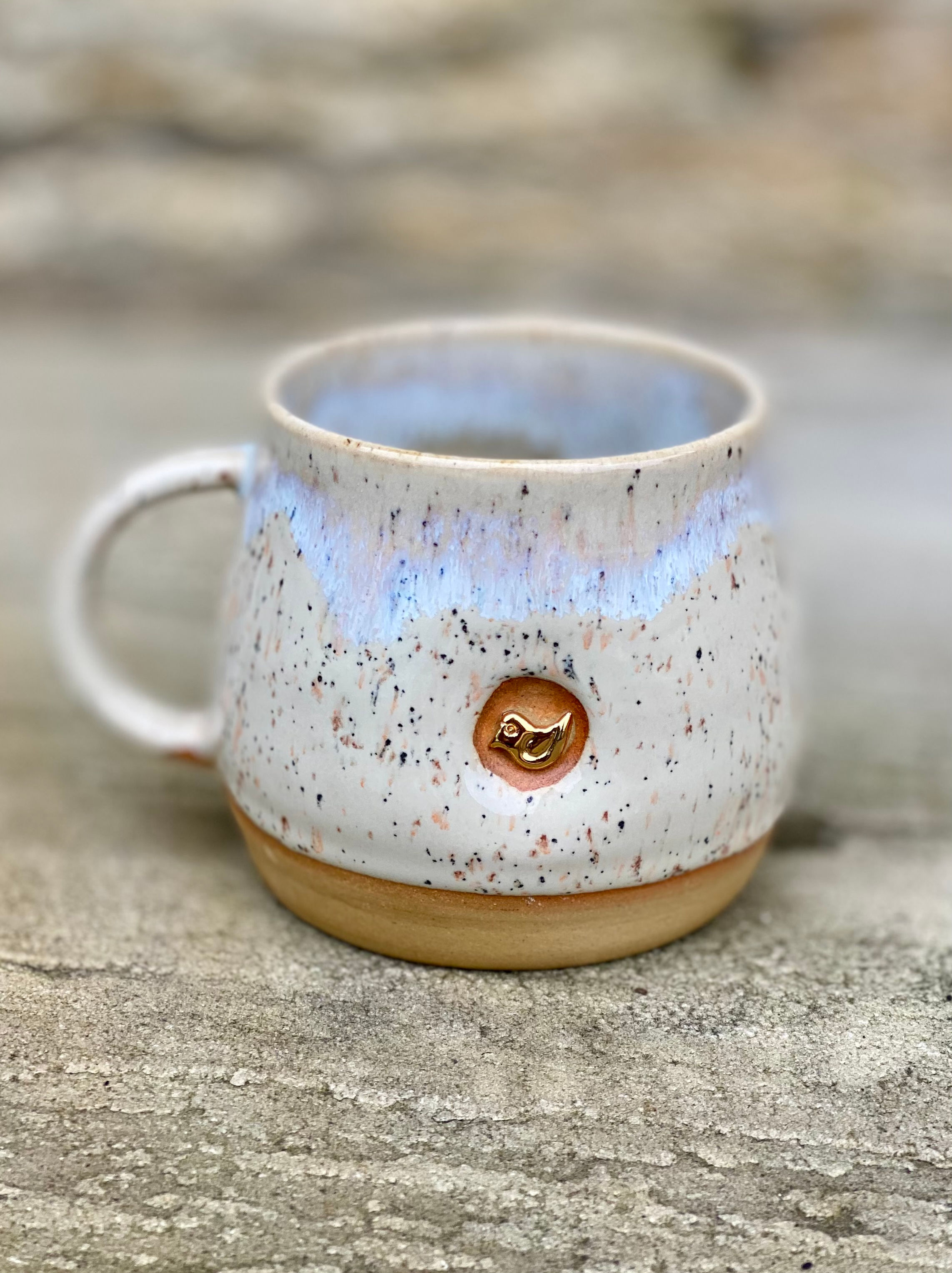 Speckle stone huggy mug