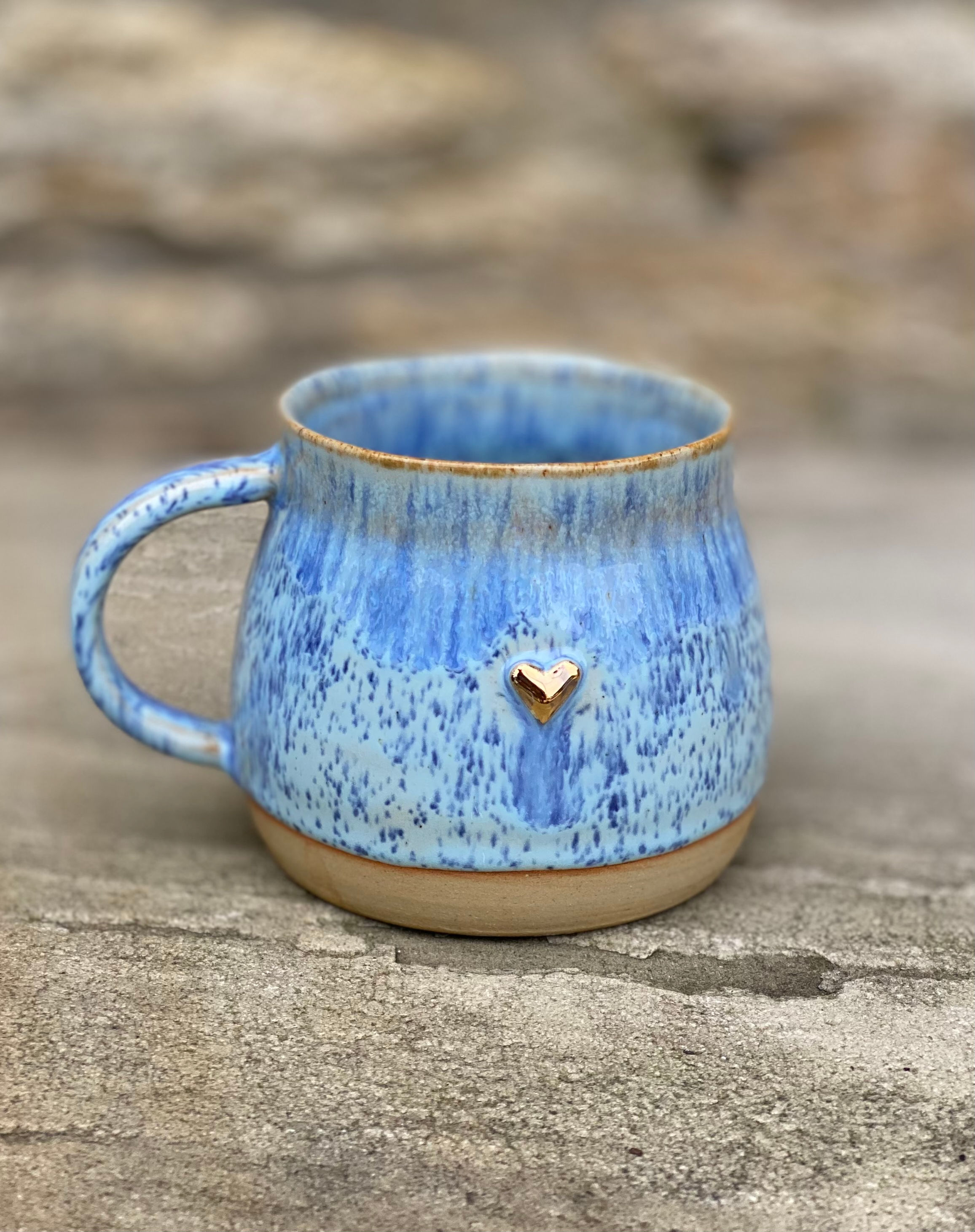 Speckle blue huggy mug