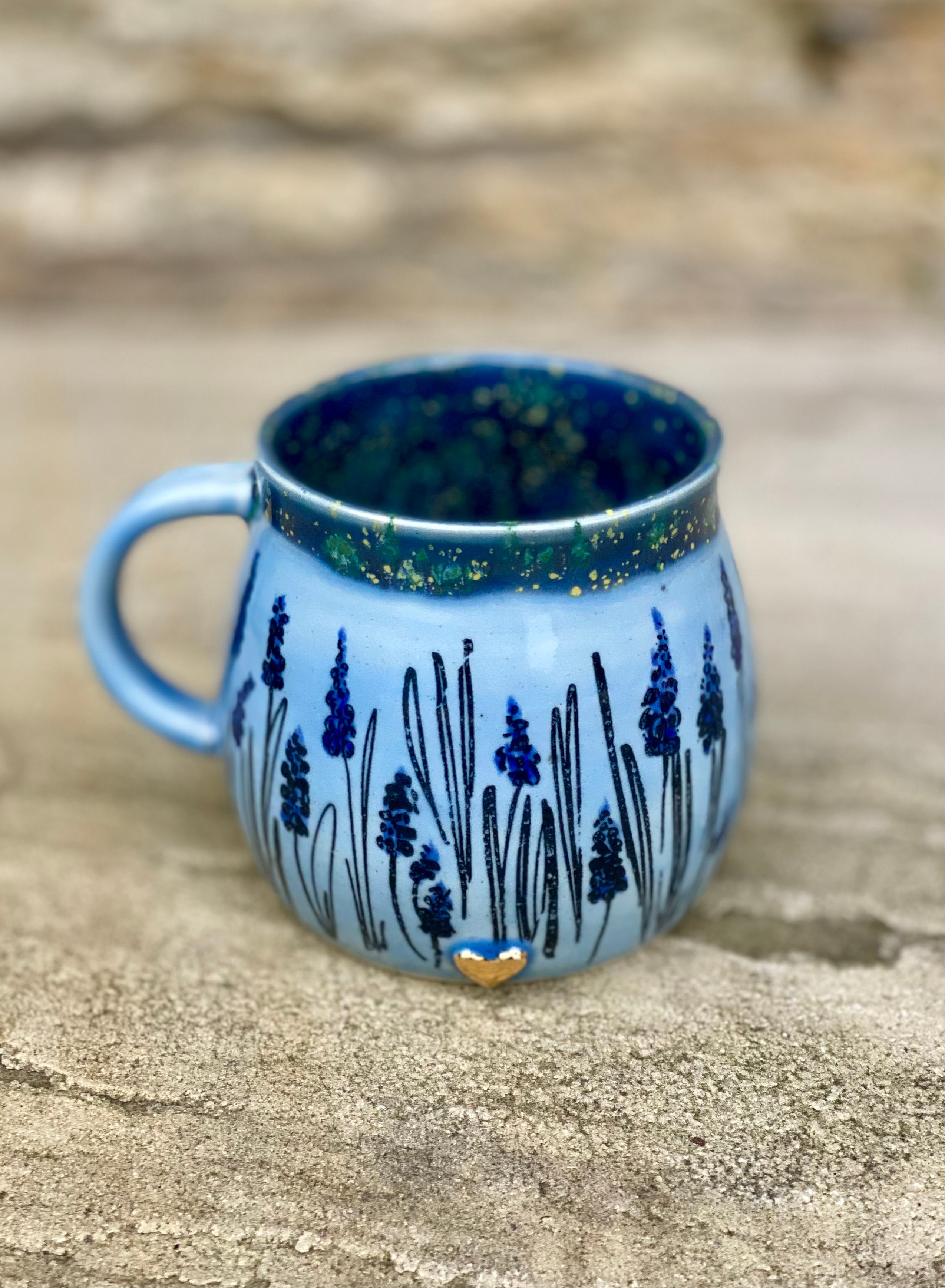 Bluebell blue huggy mug