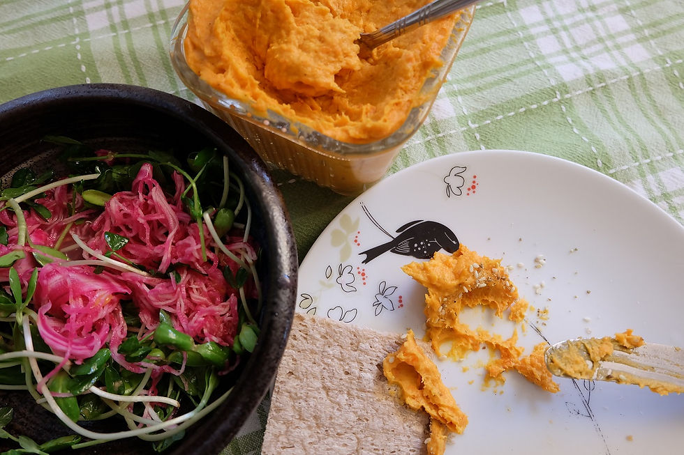 Houmous patate douce, carotte et sésame 2