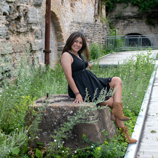 Modern urban senior portrait photography