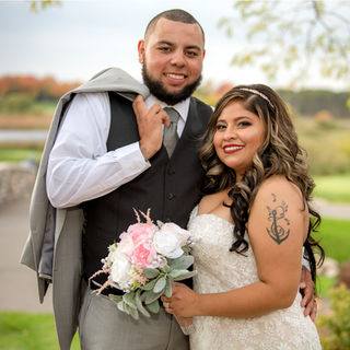 Bride and Groom photographed by Charnell Timms wedding photographer