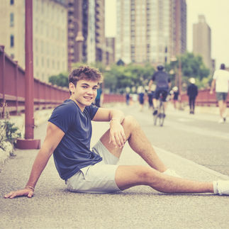 Modern urban senior portrait photography