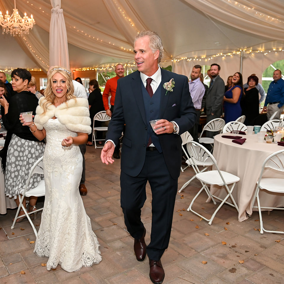 Bride and Groom at reception