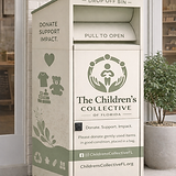 Step-by-step diagram showing how The Children's Collective of Florida collects and distributes donated kids clothing to Flori