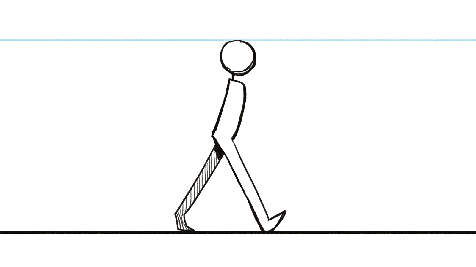 stick figure walking cycle