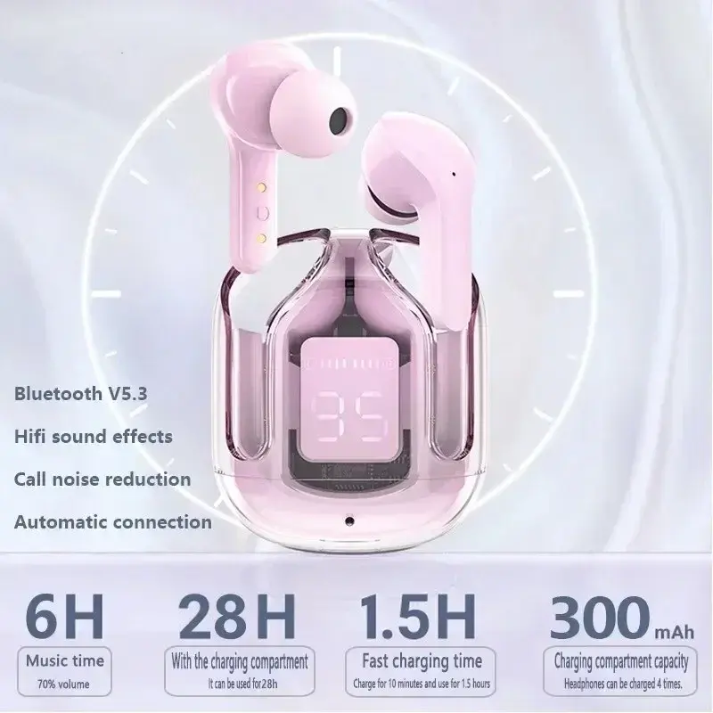 Thumbnail: TWS Wireless Bluetooth Earphone Noise Canceling HiFi Stereo Sport Headphones wit