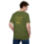 Thumbnail: Black Cat Cafe:  Gold Print on Dark Unisex t-shirt