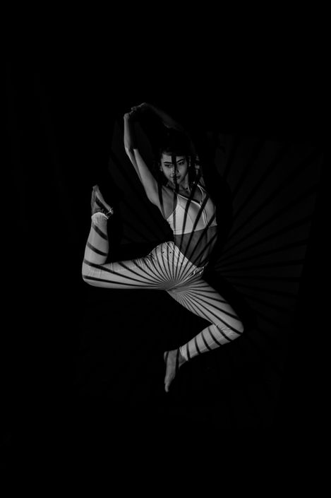 Lorena als Backdrop, s-w.