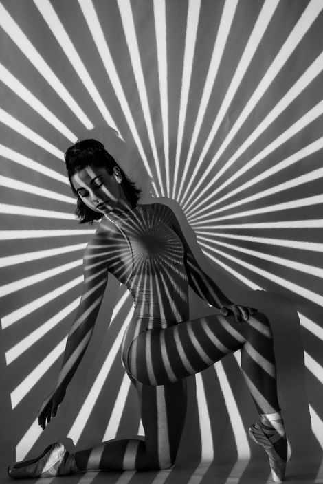 Lorena als Backdrop, s-w.