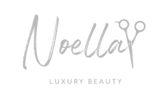 Noella Luxury Beauty logo with scissors