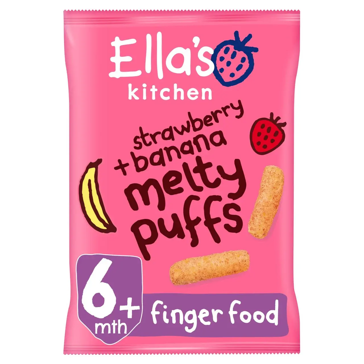 Ella's Kitchen Strawberry + Banana Melty Puffs