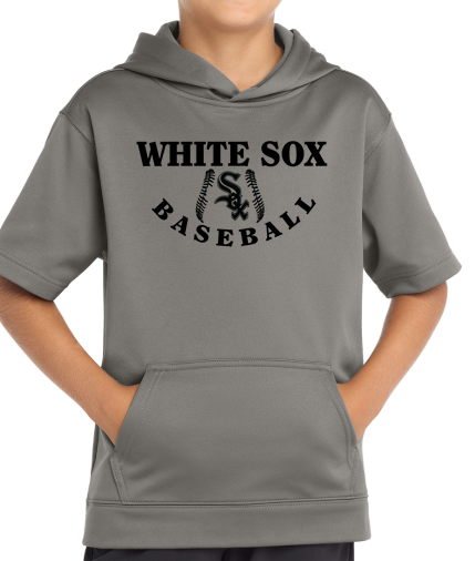 Thumbnail: VLL White Sox - Sport-Tek® Youth Sport-Wick® Fleece Short Sleeve Hooded Pu