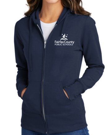 Thumbnail: FCPS - Port & Co™ Core Fleece Full-Zip Women's Hooded Sweatshirt