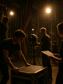 Trabajando tras bastidores.