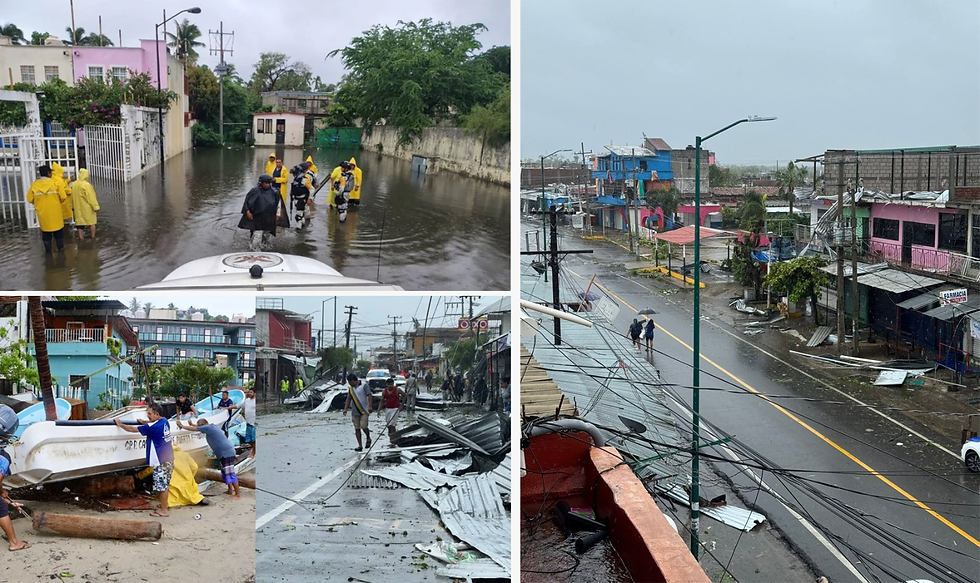 Por efectos de Erick, Cuajinicuilapa, Guerrero, registra serias afectaciones.