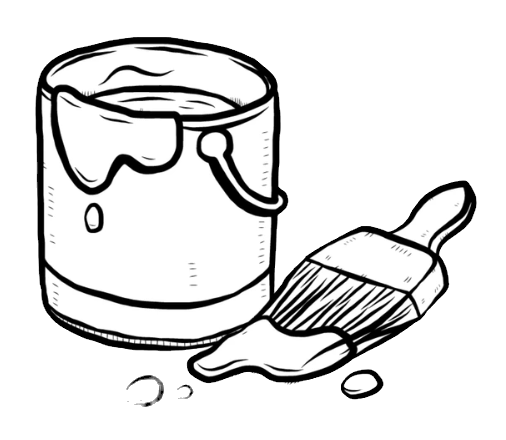 Pot de peinture - peinture et vernis