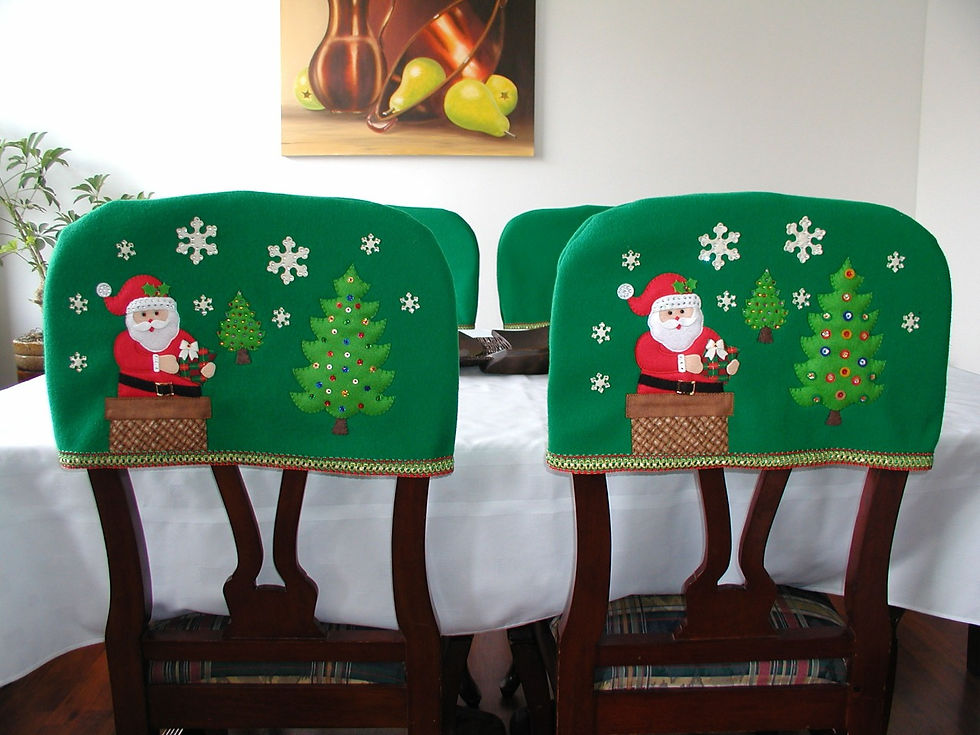 FORROS NAVIDEÑOS SILLA COMEDOR