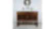 Double vintage bathroom vanity unit - front view