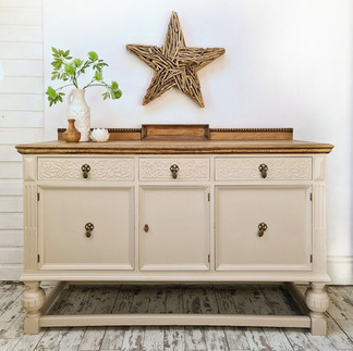 restored sideboard painted and wood 