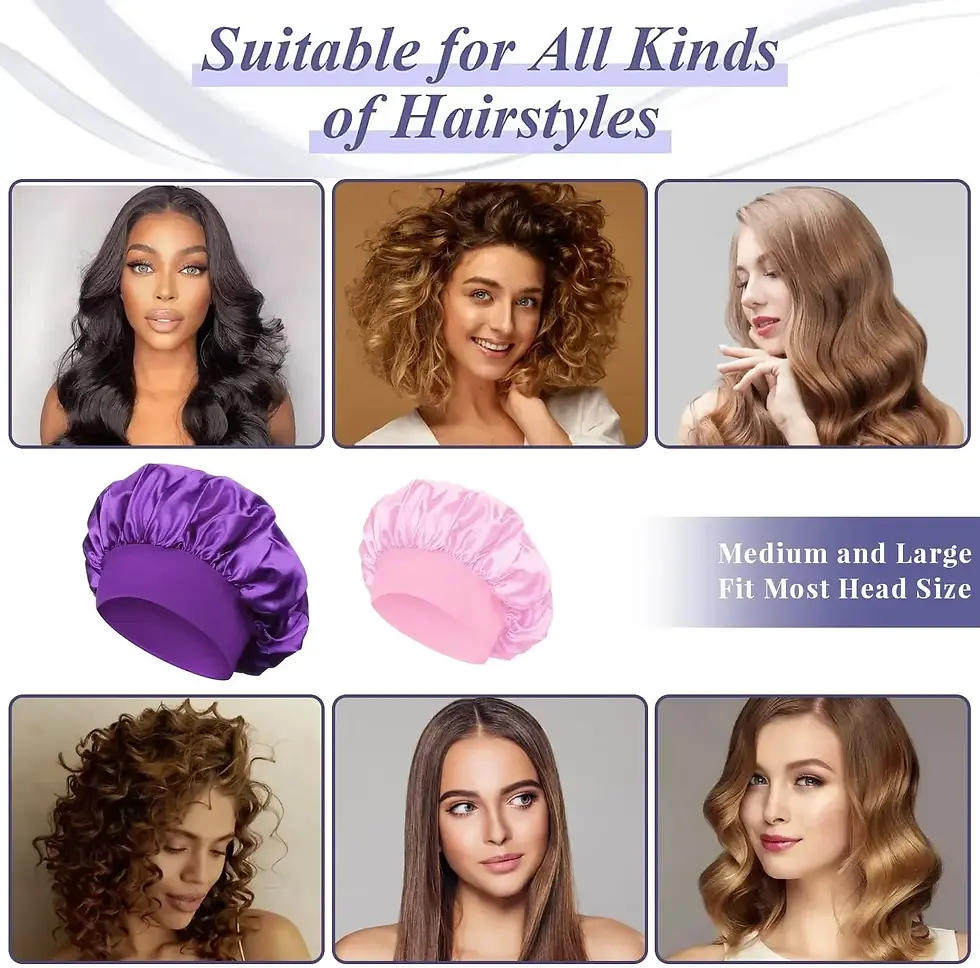 Thumbnail: Soft Silk-Satin Overnight Hair Bonnet
