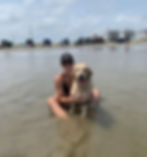 Garage1880 Trainer with her Golden Retriever