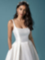 Maggie Sottero Plain Square Neck Wedding Dress Glasgow Scotland